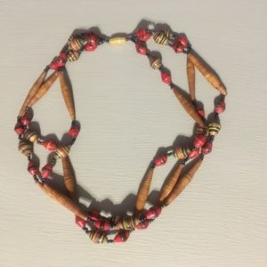 Multicolor African Paper Bead Choker